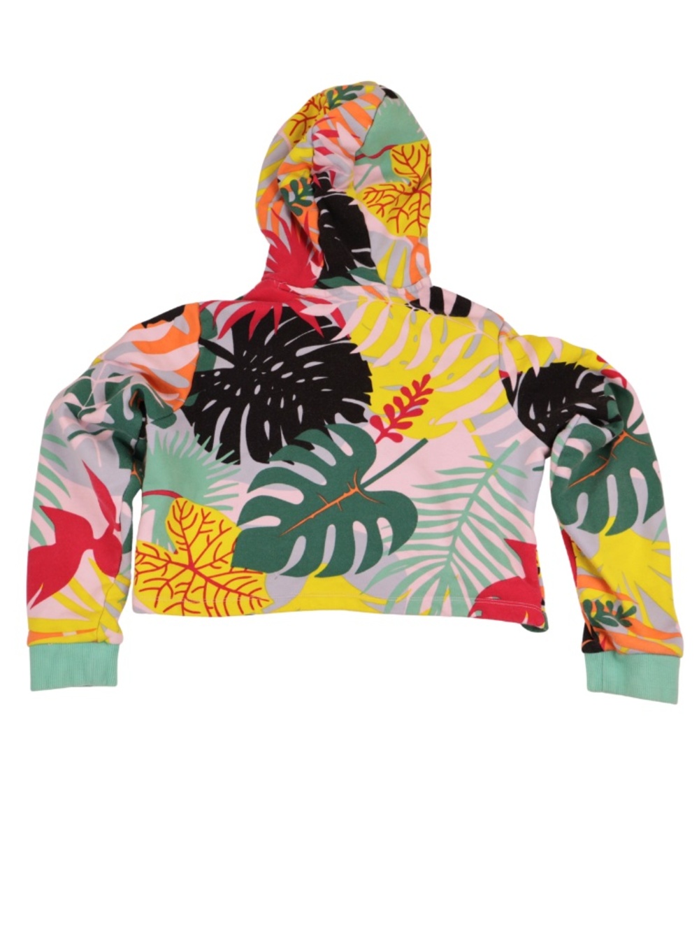 Adidas Originals Tropical Floral Cropped Hoodie XS - Picture 3 of 8